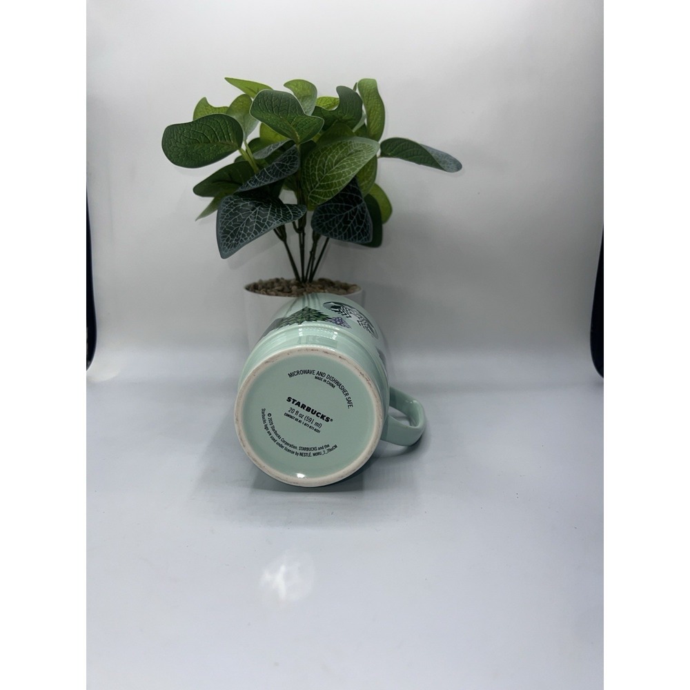Starbucks 2020 Holiday Christmas Ceramic Coffee Mug Tall 20ozGreen Purple Trees - Picture 6 of 8